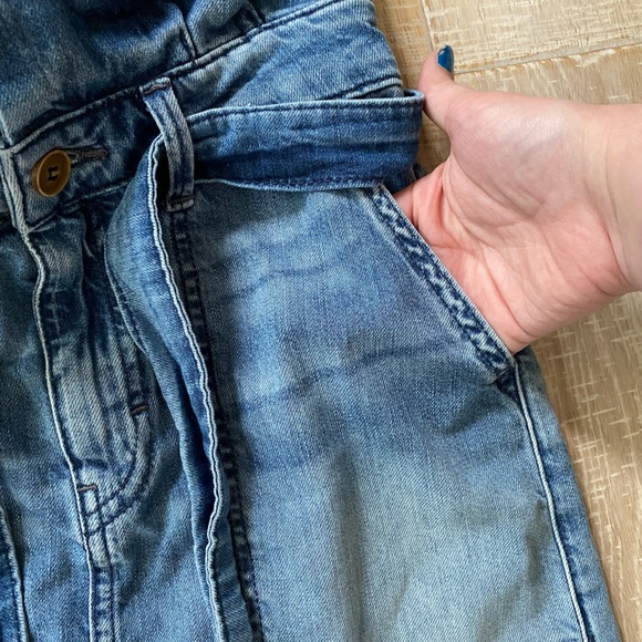 Free People Splendor in the Grass Paperbag Denim Skirt Free People Skirt Size 0 - Picture 5 of 7